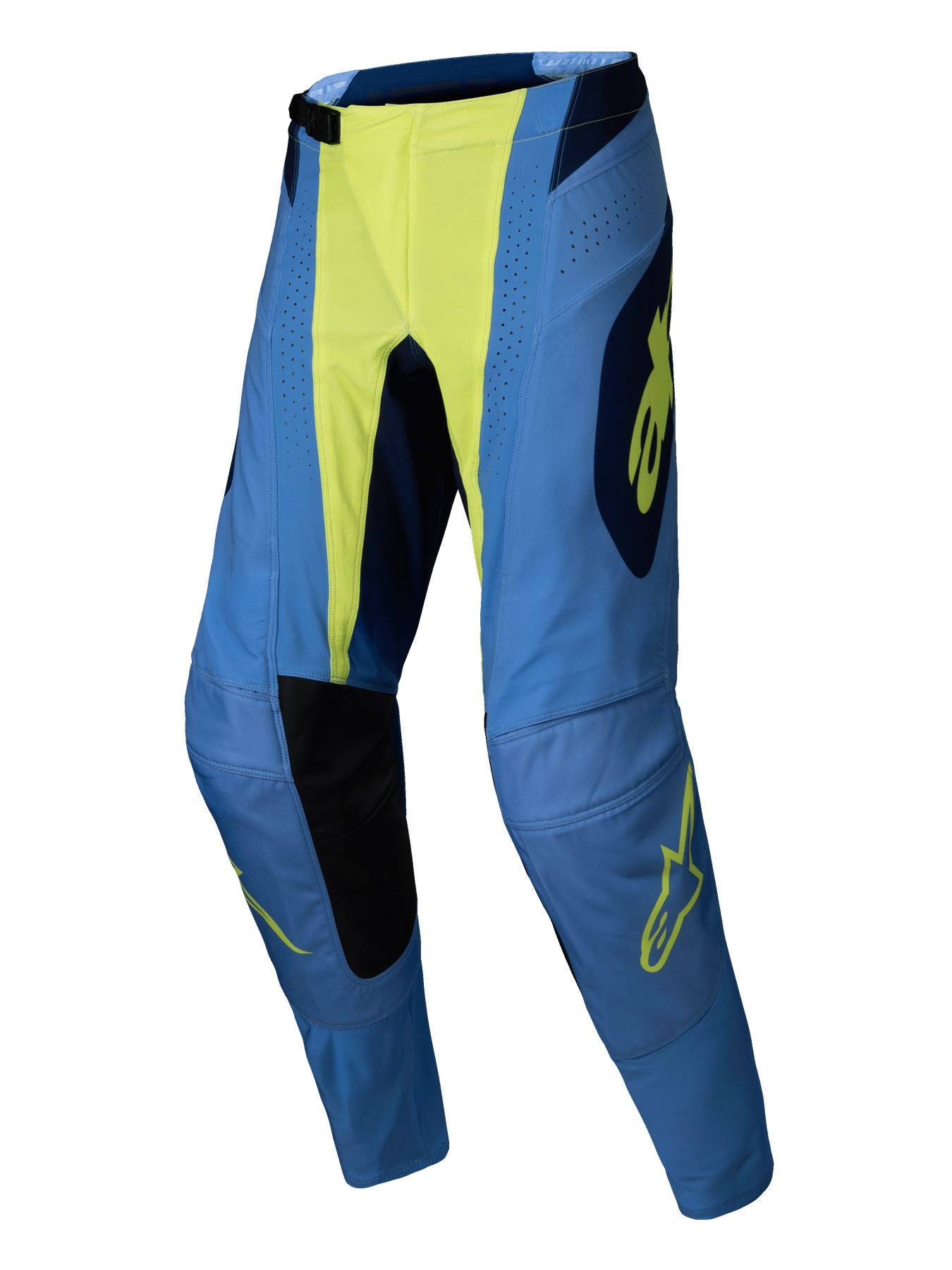 Alpinestars 2025 Techstar Melt Motocross Pants Yellow Fluo Blue